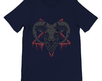 Baphomet T-shirt: Satanic Goat Head, Occult Design