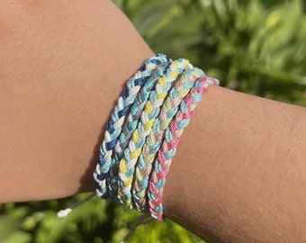 Waterproof Braided Wax Cord Bracelet | Handmade, Adjustable Bracelet