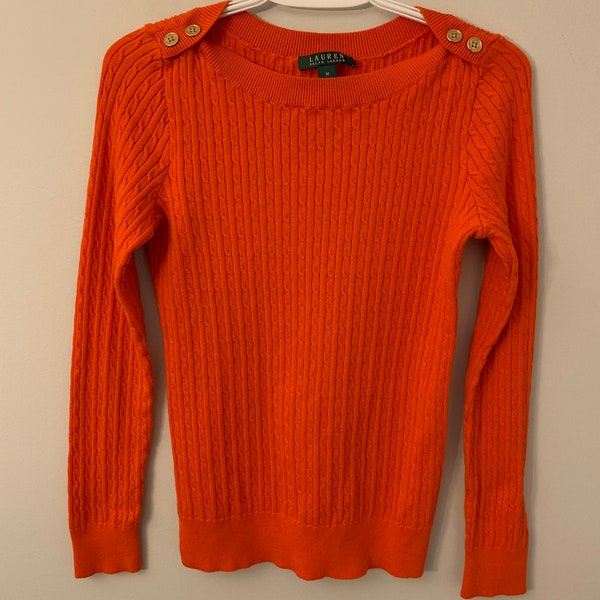 Ralph Lauren Orange Sweater Etsy