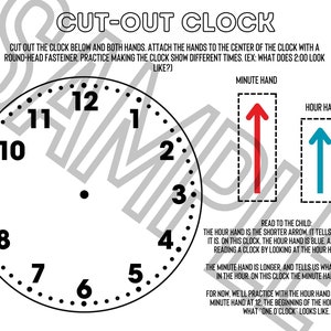 Telling Time Unit Study and Activity Set, Learn to Read a Clock, Tell ...