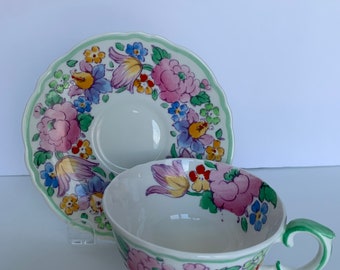 CROWN STAFFORDSHIRE Cup & Saucer Made in England #15227