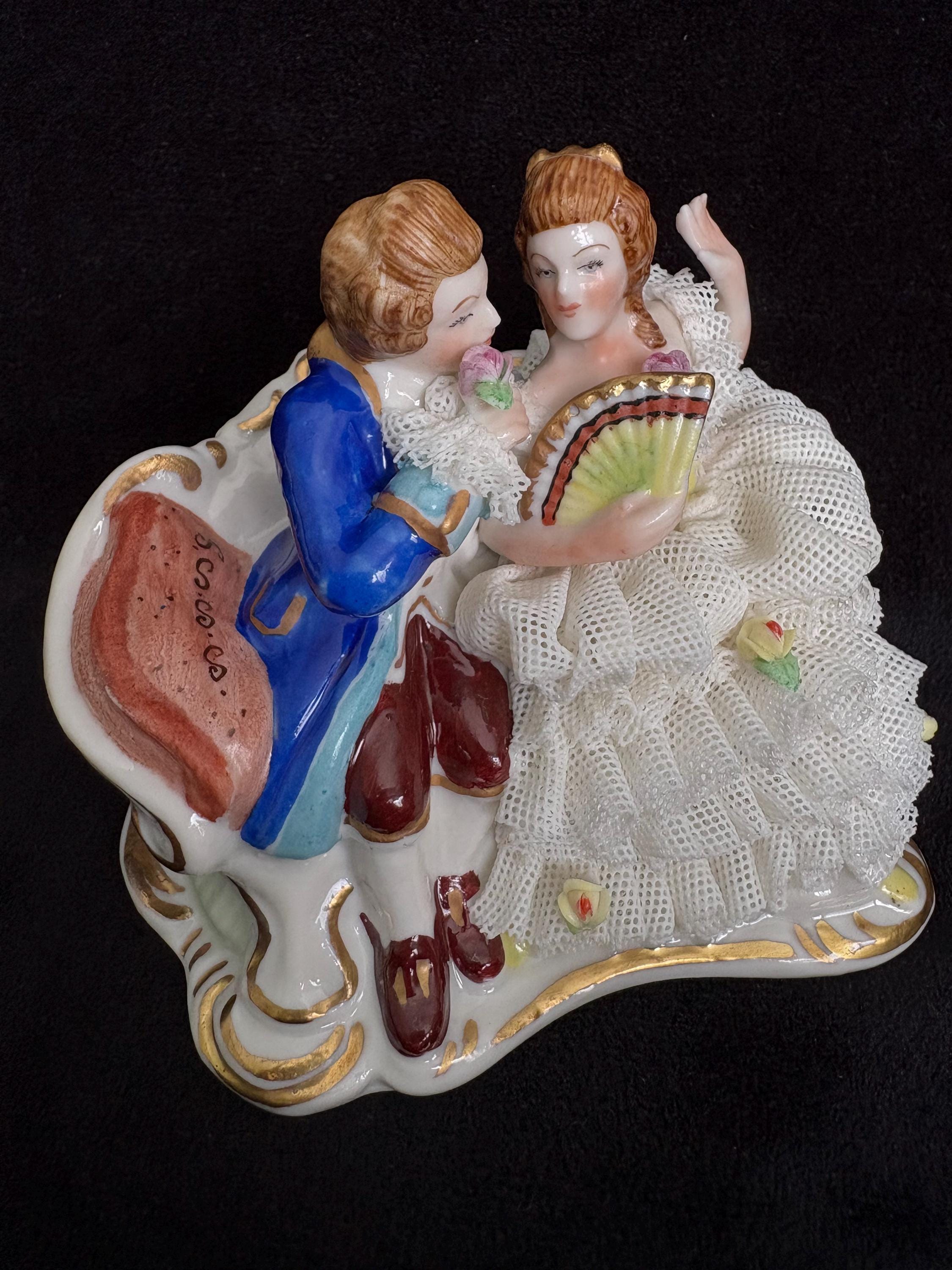 Irish dresden porcelain figurine - Etsy 日本