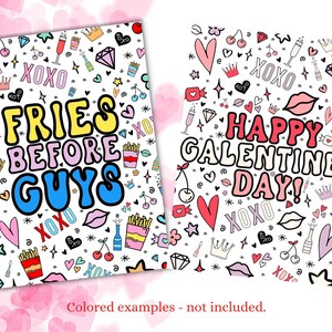 Galentine's Day Coloring Pages for Adults • Valentine's Day • Digital ...