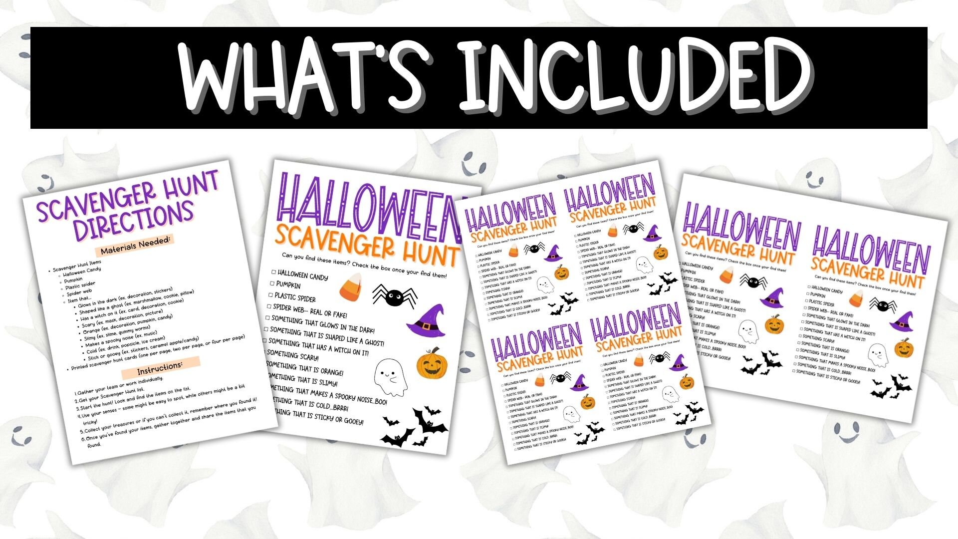 Spooktacular Halloween Scavenger Hunt • Halloween Kid Activity ...