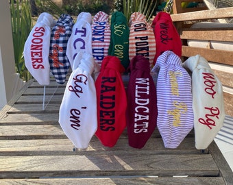 Embroidered college headbands