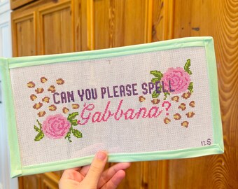 Kun je Gabbana spellen? Naaldpuntcanvas