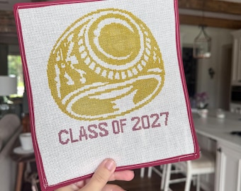Op maat gemaakte canvas Aggie gouden ring naaldpunt
