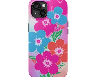 Floral Dual Layer iPhone Case, Lovecore Design, Tough Protection, Valentine's Day Gift