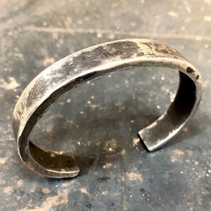 Bracelet, Chunky cuff, Iron, Forged