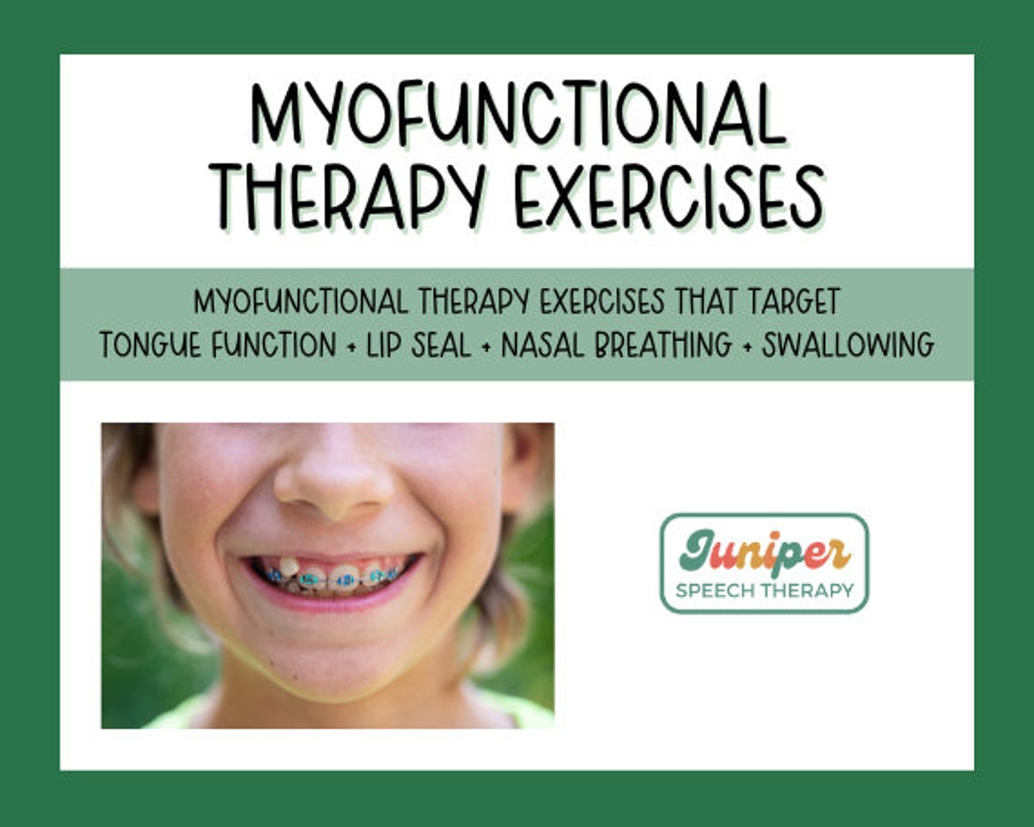 Myofunctional Therapy Exercises Myo OMT Etsy