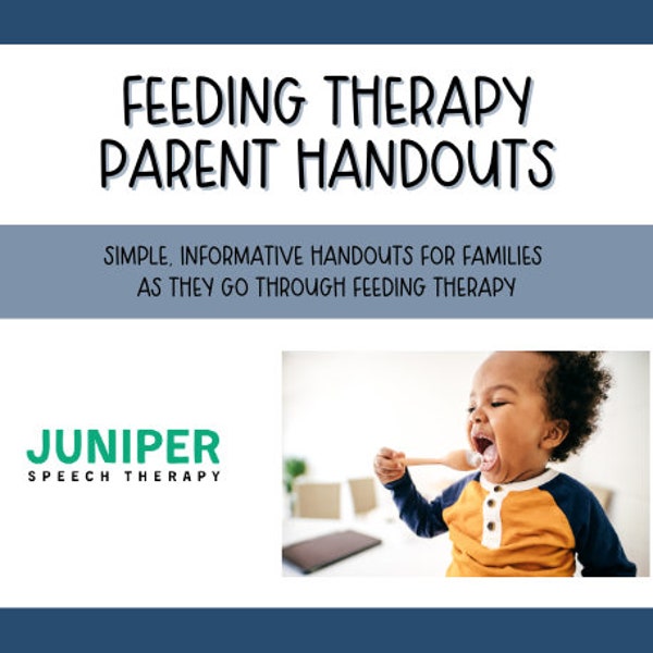 Feeding Therapy Parent Handouts Early Intervention SLP OT