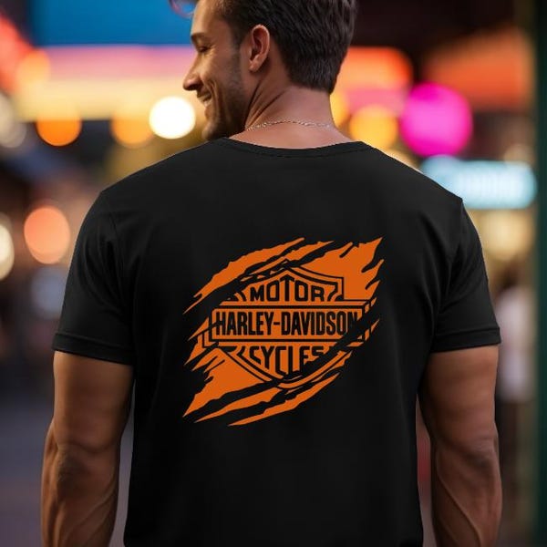 Big Size Harley-Davidson Back Print Motorcycle Bike T-Shirt Men's XXXL /eaa410592
