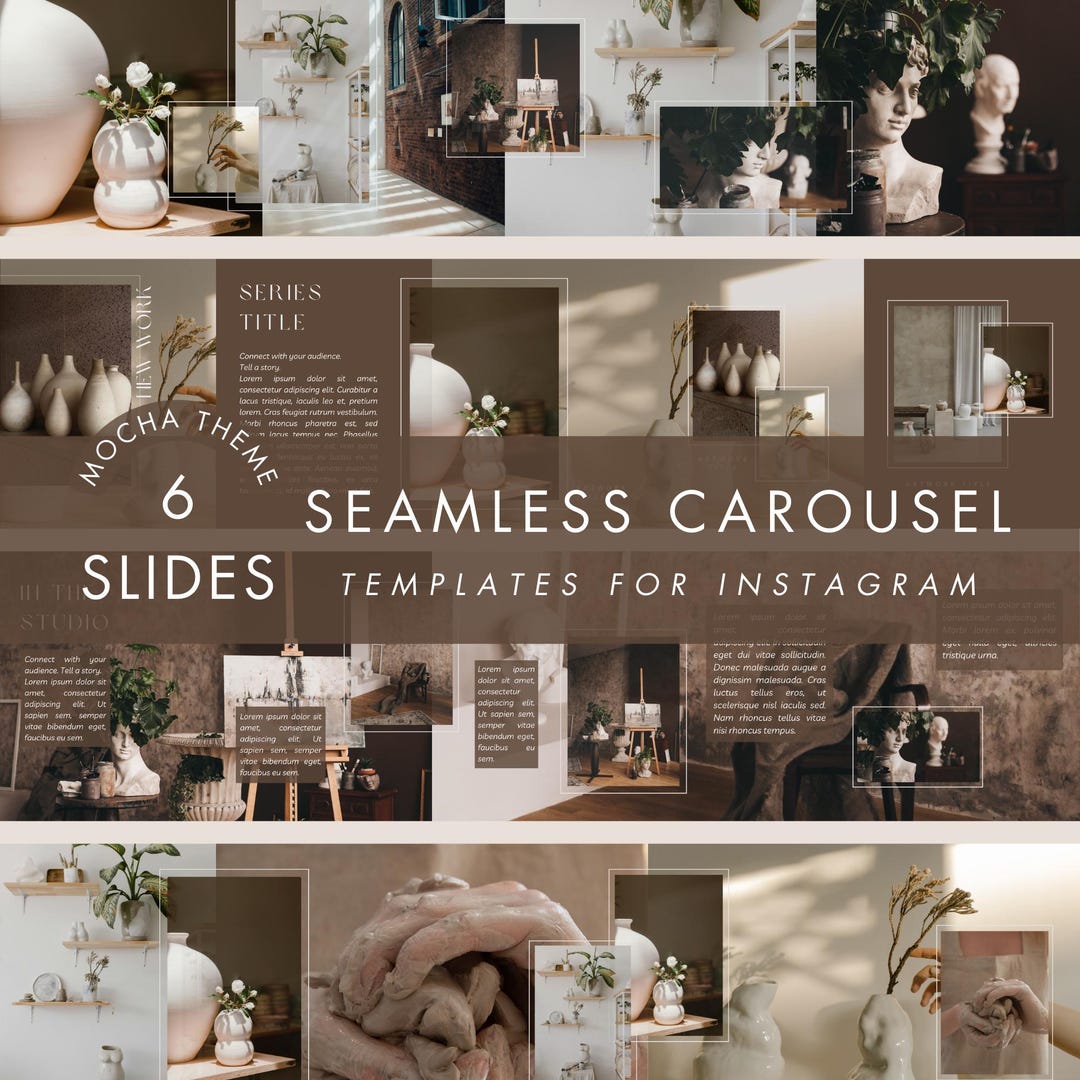 Artist Seamless Carousel Instagram Posts Template, Clean Minimalist ...
