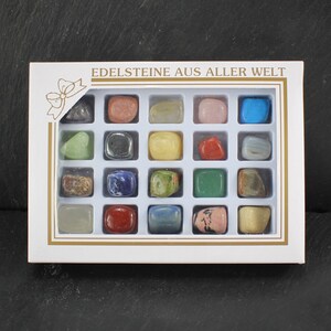 Edelsteinsammlung 20 Edelsteine im Blisterpack Trommelstein Trommelsteinsammlung