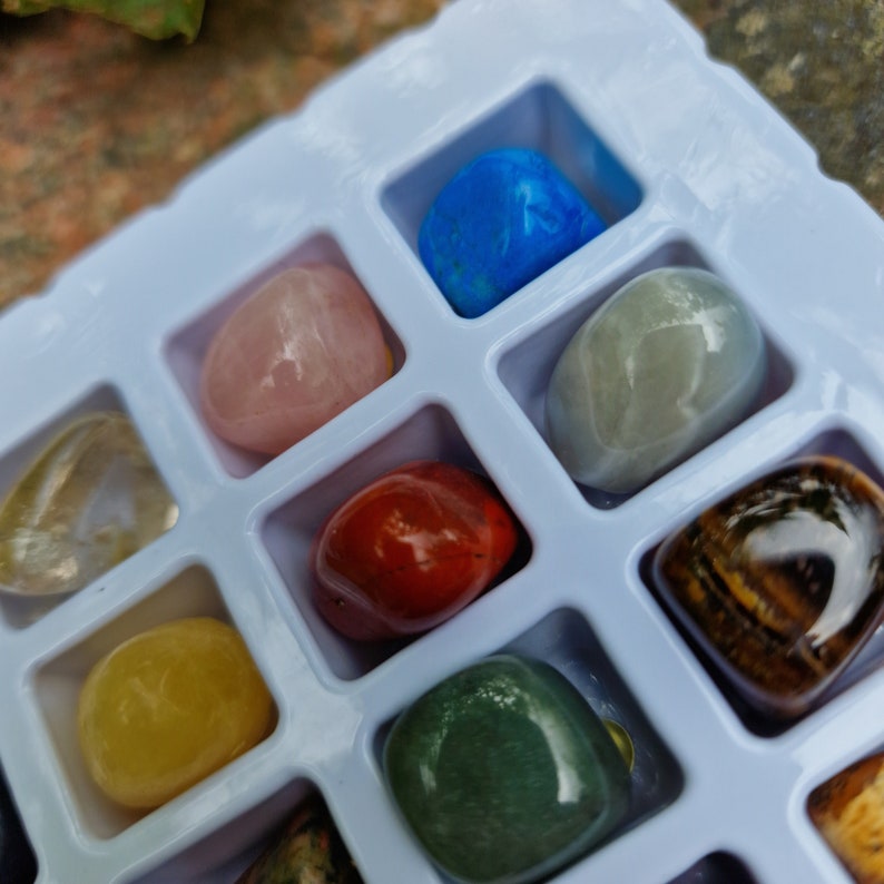 Edelsteinsammlung 20 Edelsteine im Blisterpack Trommelstein Trommelsteinsammlung