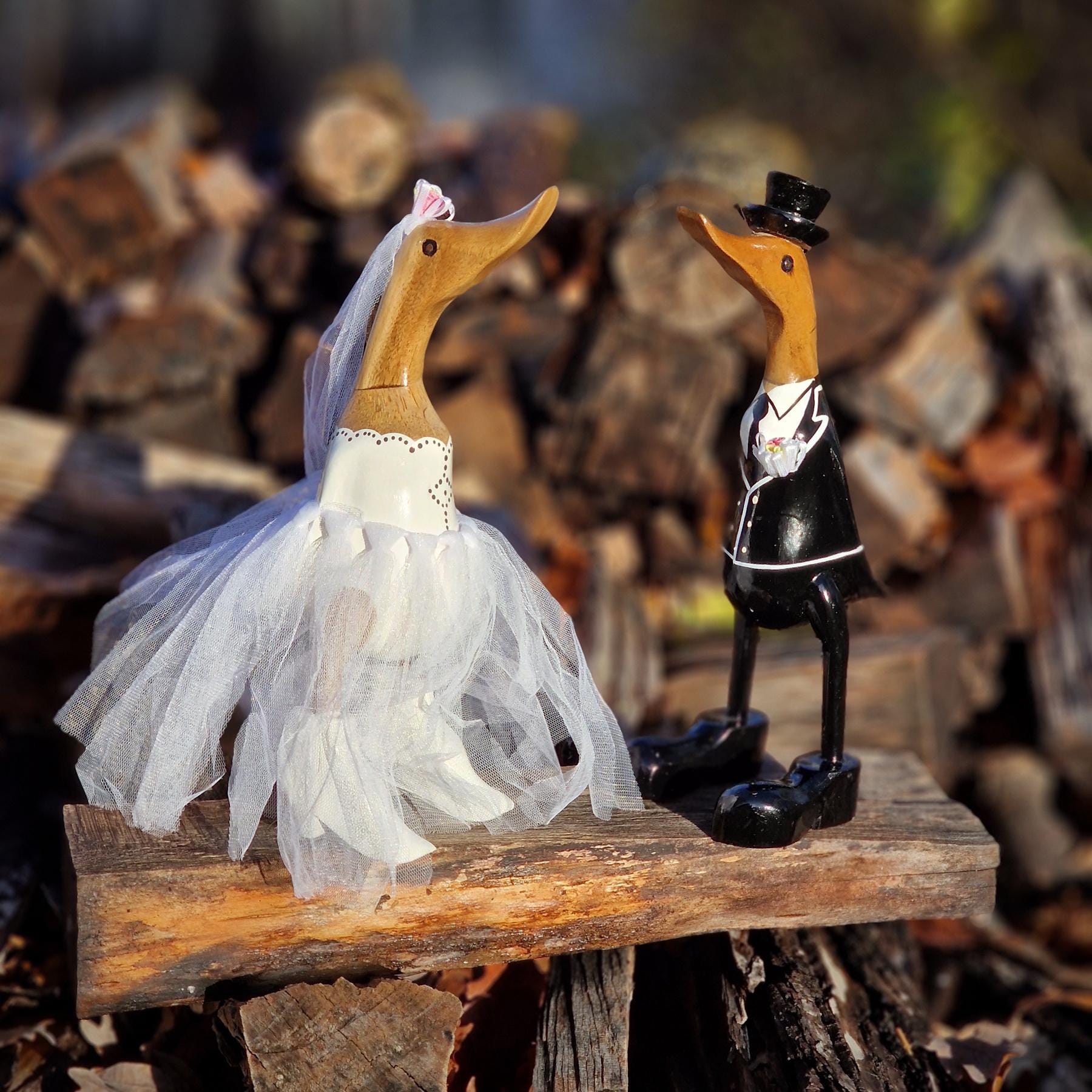 Badeenten Hochzeitspaar – 5 Cm Gelbe Quietscheenten Als Braut & Bräutigam, In Geschenkbox, Perfekte Hochzeits-Deko Oder