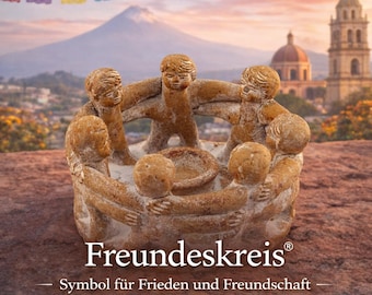 Freundeskreis® 7 Friends in terracotta, realizzati a mano in Messico, portacandele e portacandele fatti a mano per la casa e il giardino