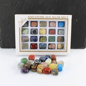 Edelsteinsammlung 20 Edelsteine im Blisterpack Trommelstein Trommelsteinsammlung