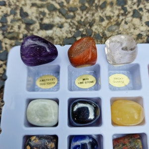 Edelsteinsammlung 20 Edelsteine im Blisterpack Trommelstein Trommelsteinsammlung