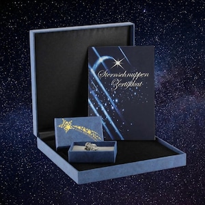 Echte Sternschnuppe Geschenkbox | echter Meteorit mit Zertifikat| besonderes Geschenk aus dem Universum