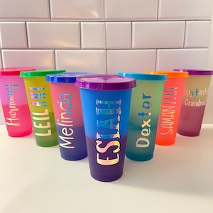 Color Changing Tumblers with Name Birthday Party Favors