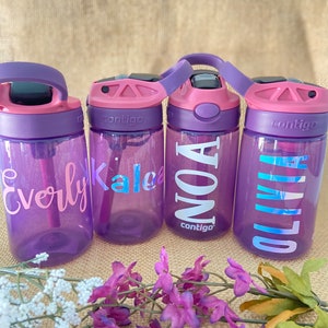 Personalized Sippy Cup For Toddler Kids Flip Top Cup Custom Toddler Cup with Name Birthday Party Favors Toddler Gifts Water Bottler Tumbler