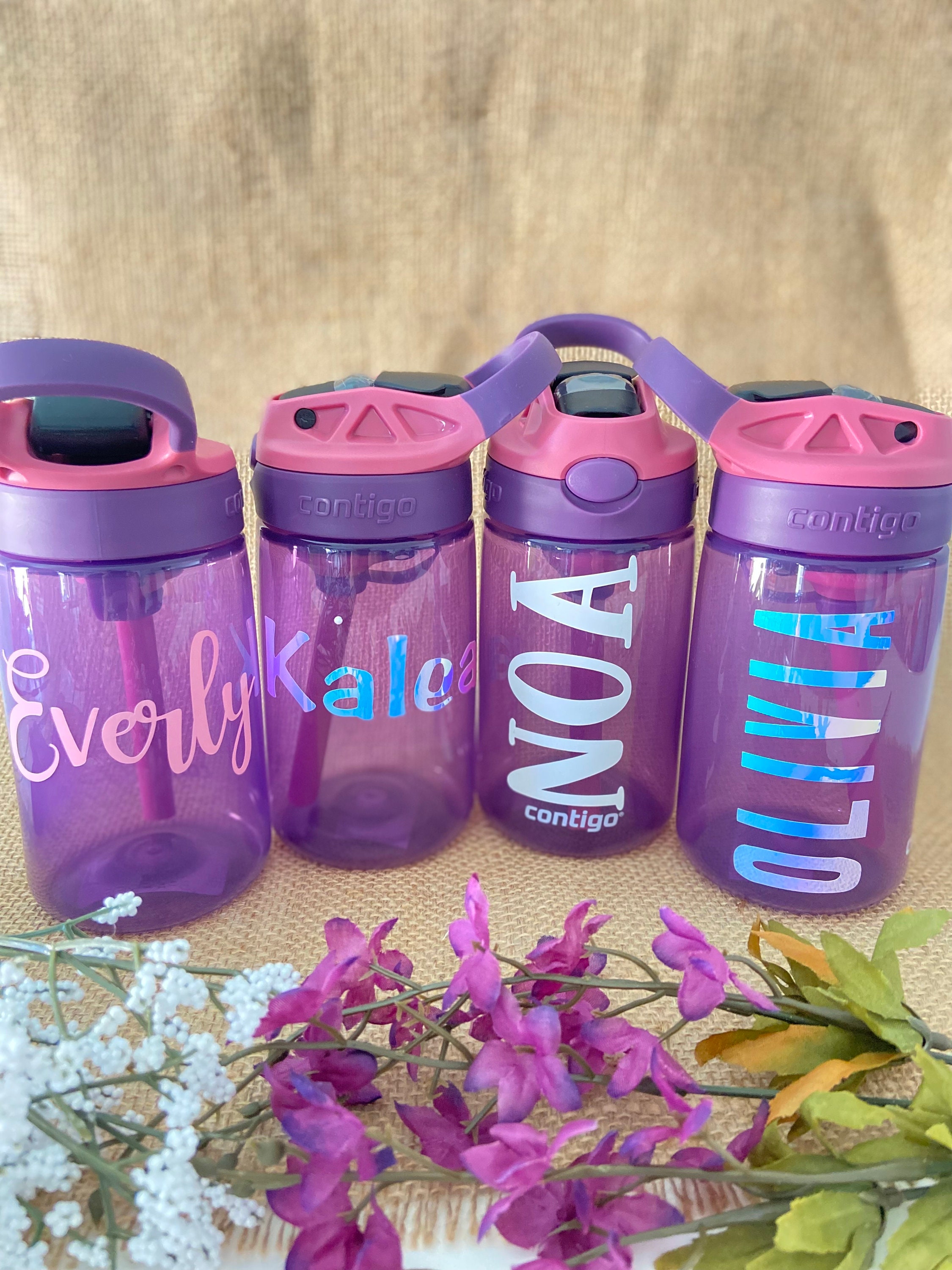 Kids Happy Camper Tumblers, Contigo Cup Bottle Straws, Kids Birthday Gift  Favors, Summer Camp Drinkware Gift, Camp Van, Personalized Bottles 