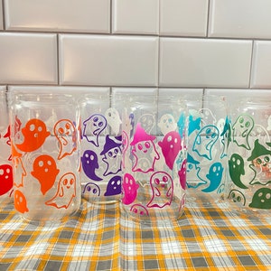 Color Changing Cup Ghost Halloween Soda Glass Can with Ghost Halloween Color Changing Cup Ghost Beer Can Glass Ghost Tumbler Color Changing