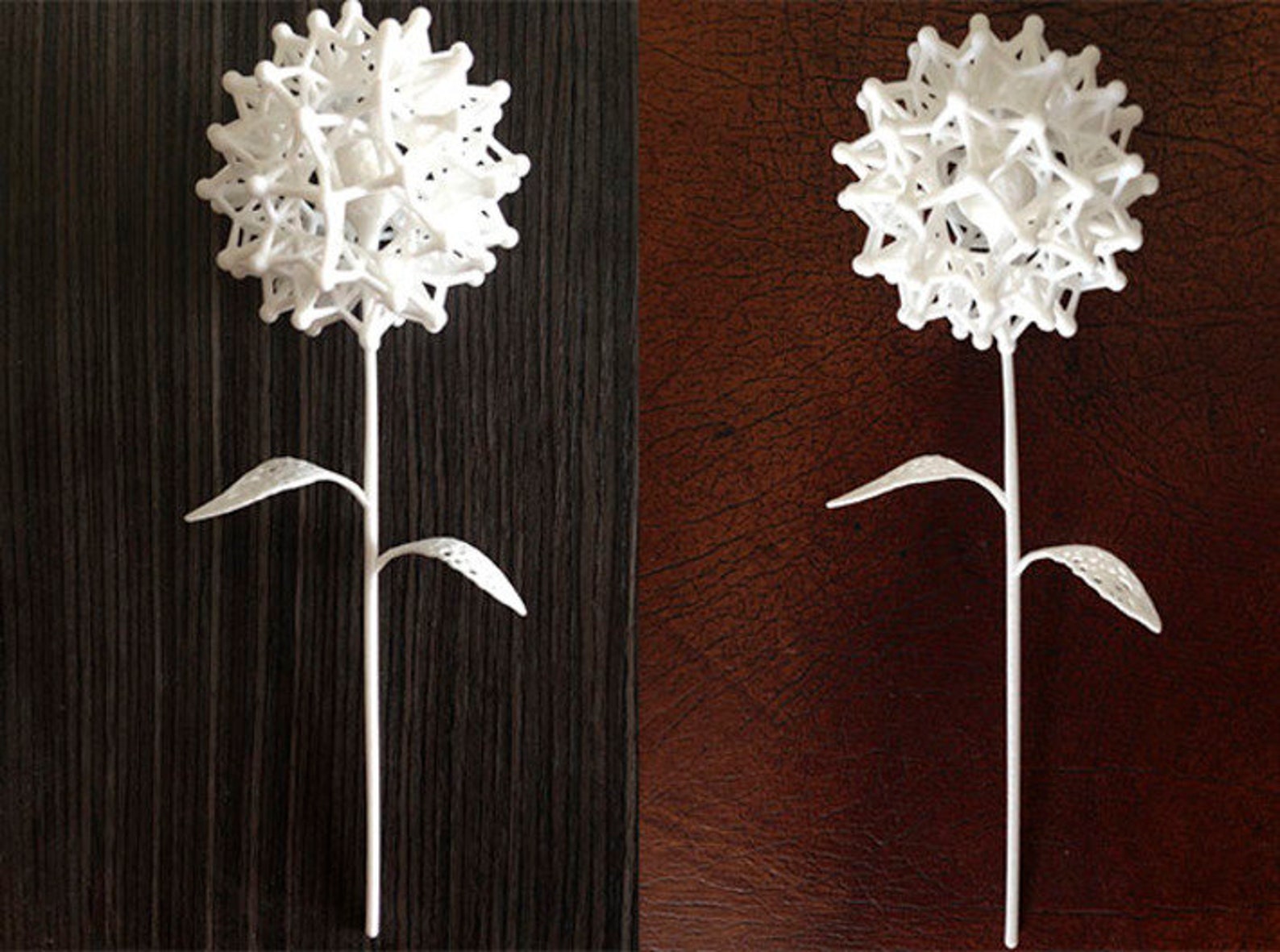 3D Printed Dandelion Flower, Math Art Flower, Voronoi Flower - Etsy