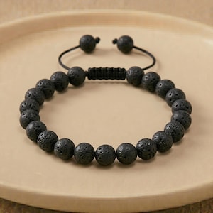 Ultimate Essential Oil Diffuser Lava Gemstone Beaded Bracelet For - 8mm Natural Gemstone Beaded Bracelet, Aromatherapy Jewelry, Unisex Gift
