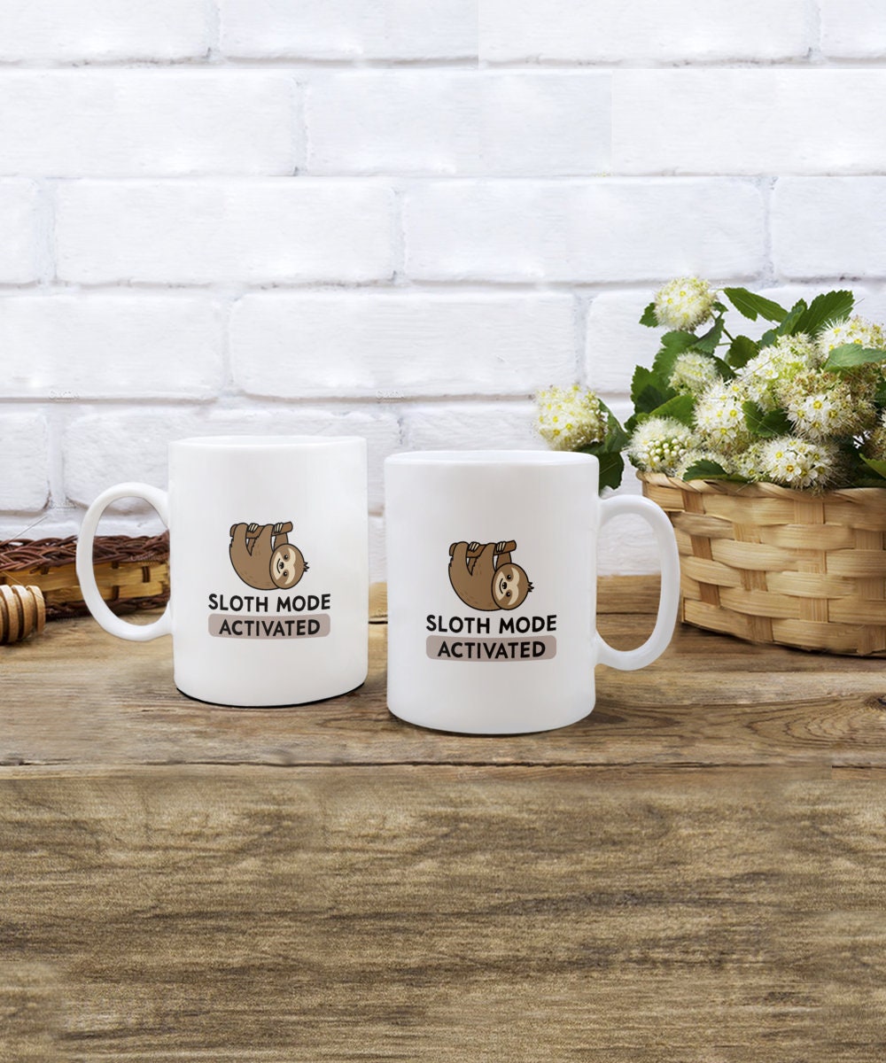 Ponamfo Funny Sloth Coffee Mug - Cute Sloth Gifts For Women And