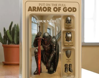 Ponte toda la armadura de Dios, bloque de acrílico personalizado, bloque de acrílico, regalo para reverendo, regalos cristianos, regalo para pastor, regalo para niño cristiano