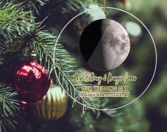 Adorno de fase lunar personalizado: regalo de esposo para esposa - Regalos para esposa