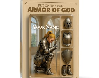 Indossa l'armatura completa di Dio, blocco acrilico personalizzato, regalo migliore per la preghiera, regali cristiani, regalo per la mamma, regalo per la capo donna