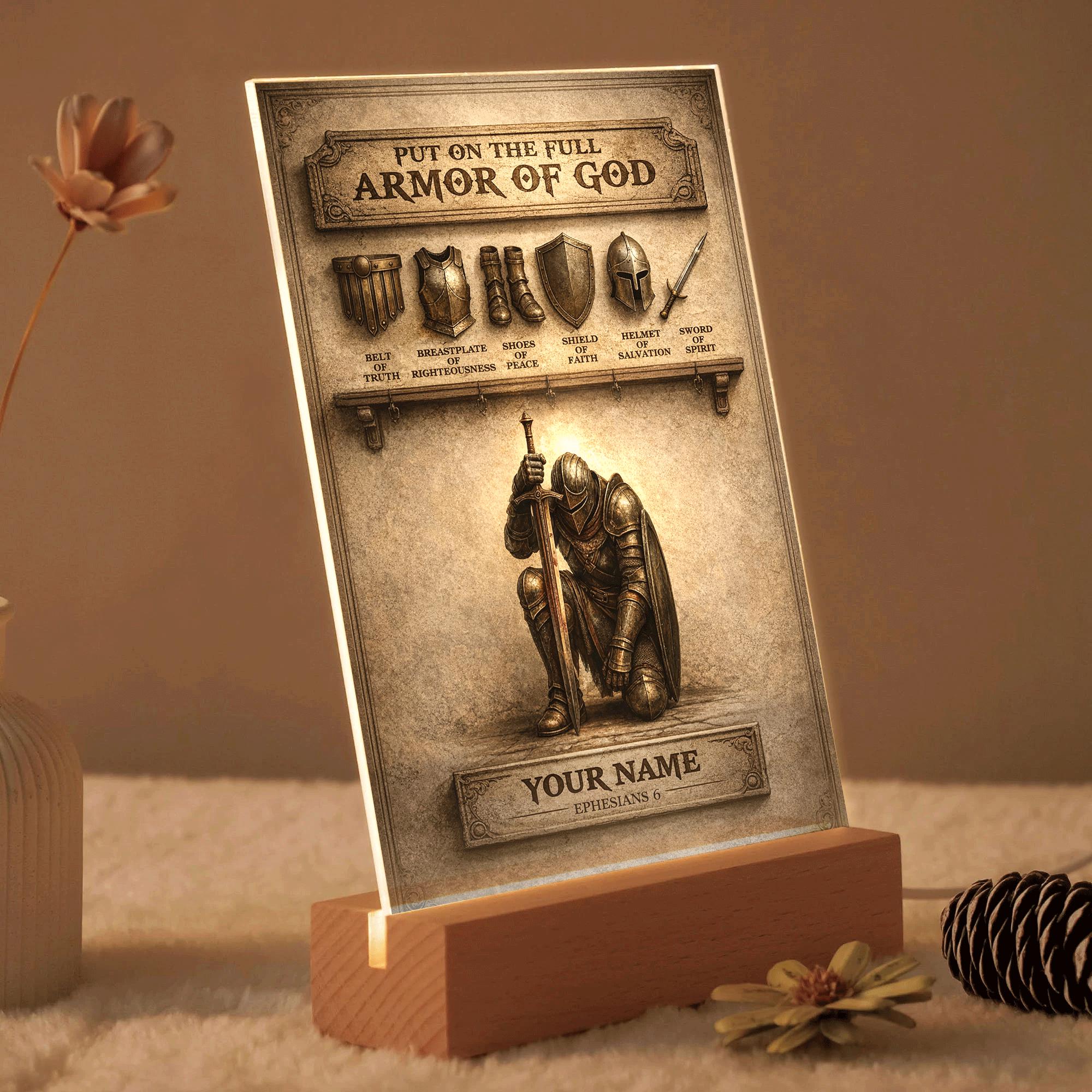 Custom Full Armor of God LED Night Light Plaque: Pastor Gift - Etsy