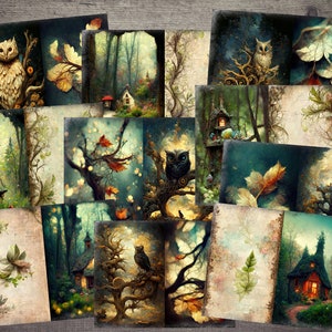 Mystical Forest Junk Journal Kit: Printable Ephemera (digital Download ...
