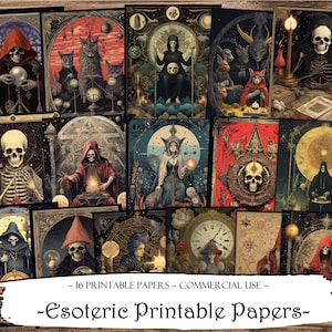 Esoteric Printable Papers: Occult Ephemera, Junk Journal Kit (Digital Download)