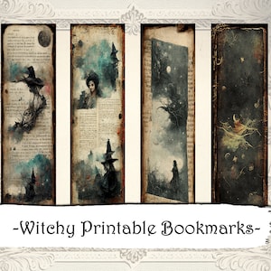 Witchy-bladwijzers: afdrukbare ephemera-set (digitale download)