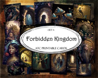 Forbidden Kingdom ATC Cards: Printable Junk Journal Ephemera (Digital Download)