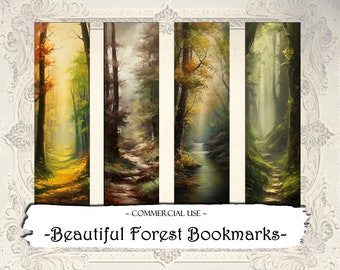Forest Bookmarks Set: Printable Junk Journal Ephemera (Digital Download)
