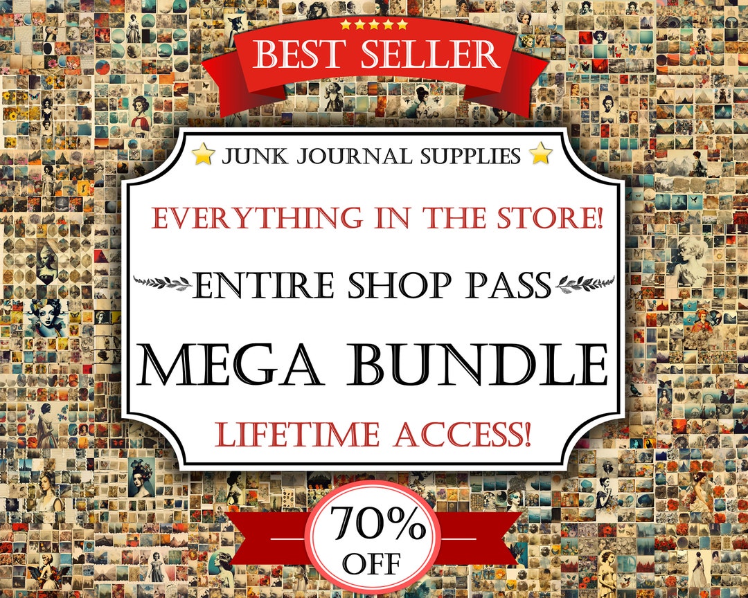Junk Journal Ephemera Mega Pack - Clip Art Set One