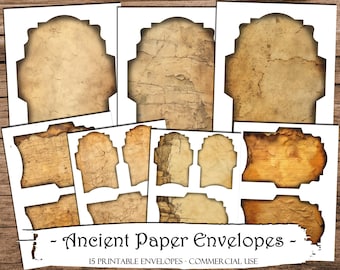 Ancient Paper Envelopes: Junk Journal Ephemera (Digital Download)