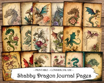 Shabby Dragon Journal Pages: Ephemera Kit (Digital Download)