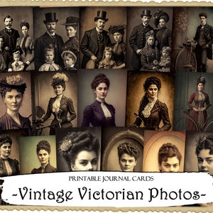 Vintage Victorian Photo Cards: Printable Ephemera (Digital Download)