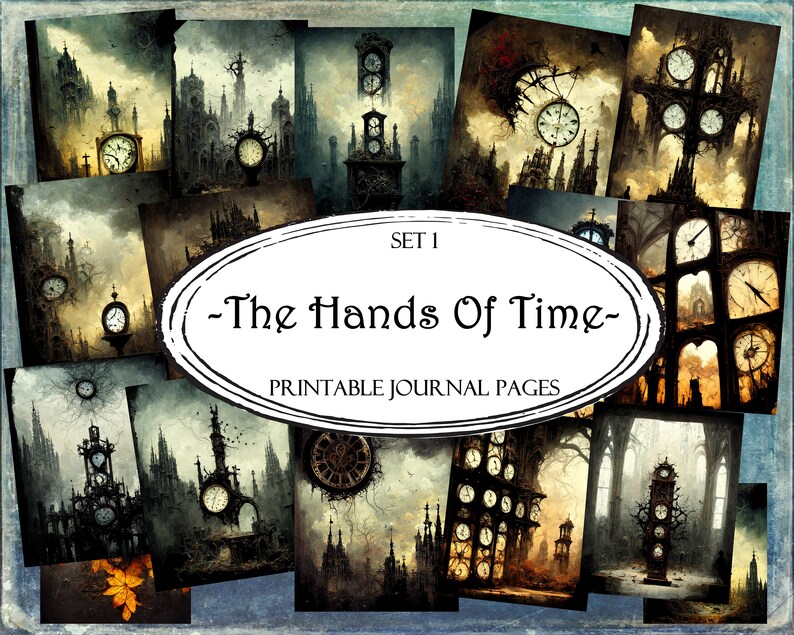 Hands of Time Printable Journal Pages Scrapbooking Pages - Etsy