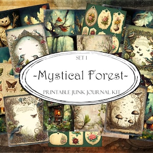 Mystical Forest Junk Journal Kit: Printable Ephemera (digital Download ...