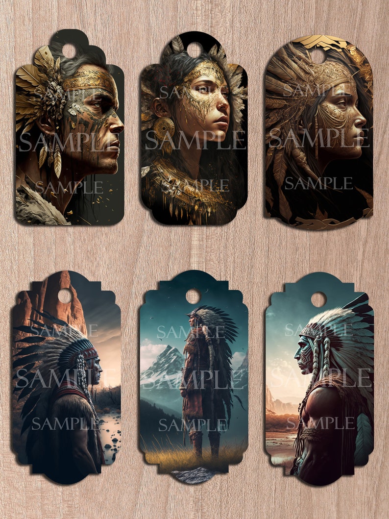 Native Tag Native Americans Junk Journal Tags: Printable Ephemera (digital ...