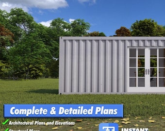 20x8 Shipping Container Tiny Office - Minimalist Living– Ideal for Remote Workers – B16