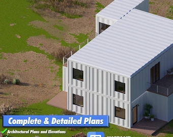 Shinjuku Duplex – Expanded 10-Container Shipping Container Home | Modern Modular Home Plan | Multi-Family & Airbnb Investment