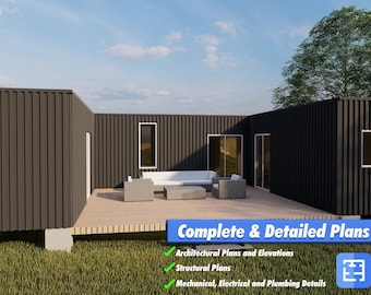 Pre-Engineered Shipping Container Home Plans – D1
